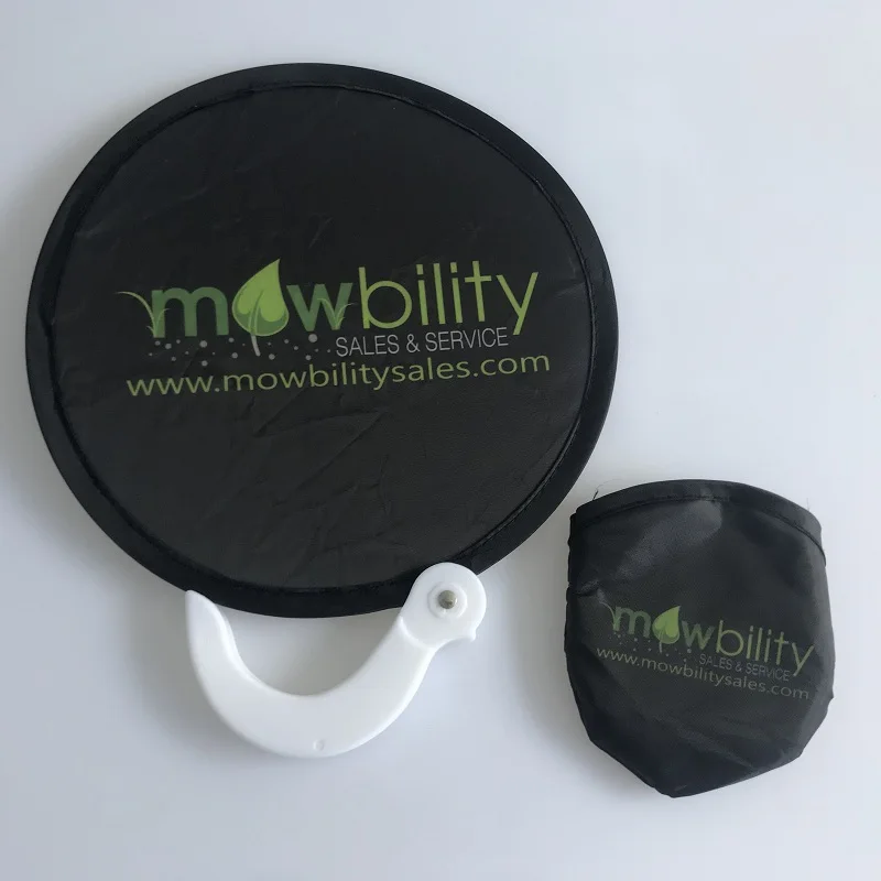 Best Quality Customized Printed Advertising Custom Printed Folding round Hand Fan