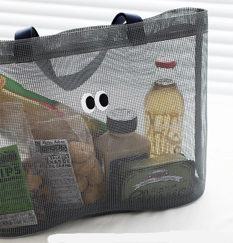 Hot Sale High-quality Mesh Tote Bag Travel Beach Pool Bag Blue Waterproof pvc beach bag