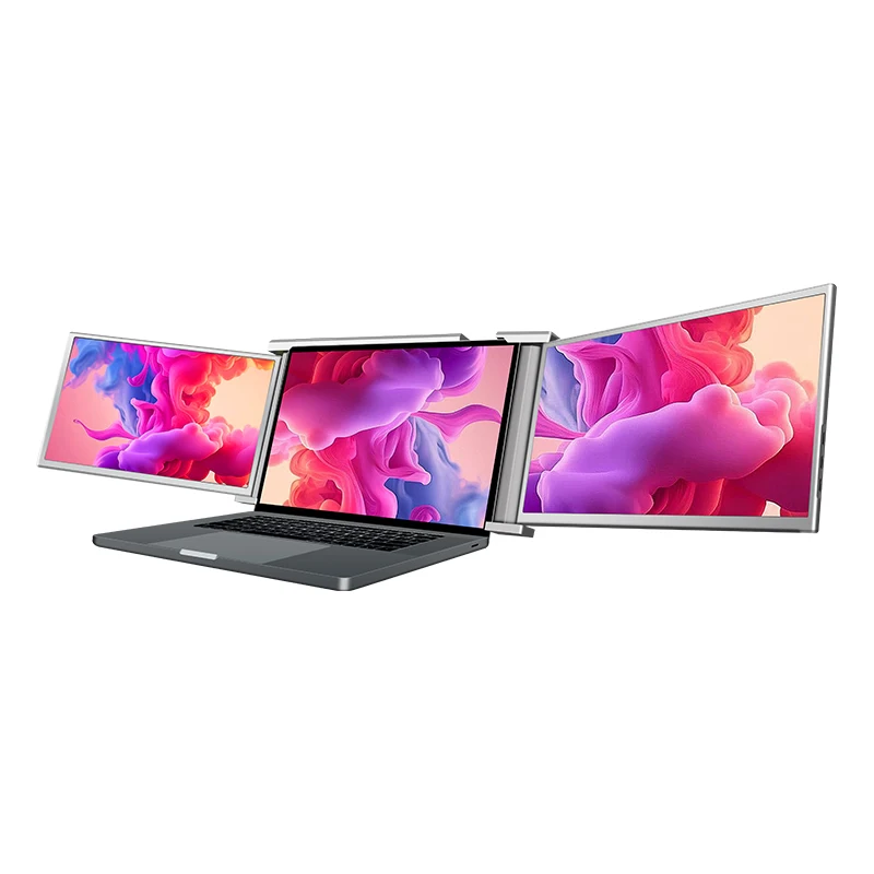 2024 Новый прямой 12-дюймовый портативный тройной экран для ноутбука