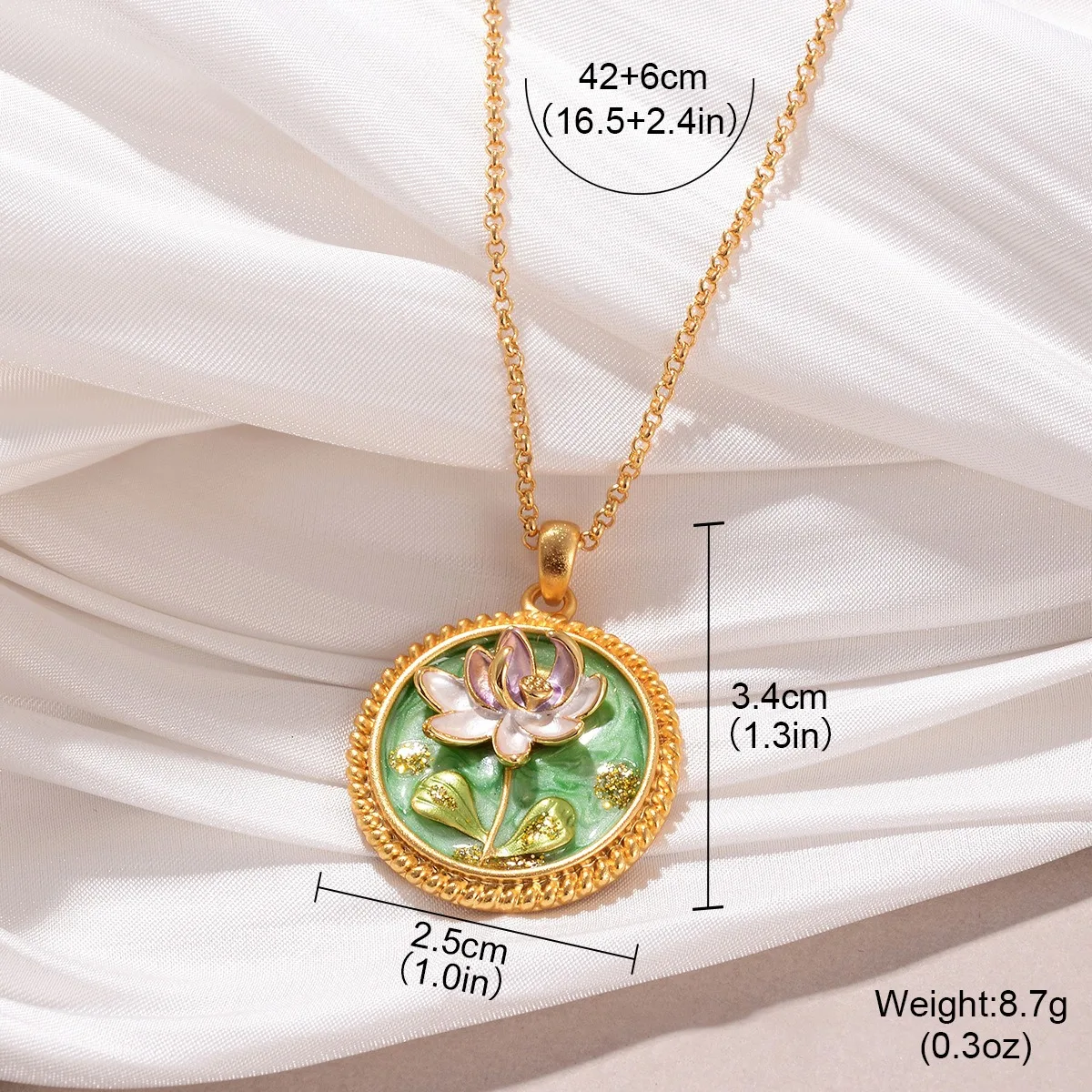 2024 New Monet Garden Oil Painting Series Pendant Necklace Vintage Design Pearl Necklace