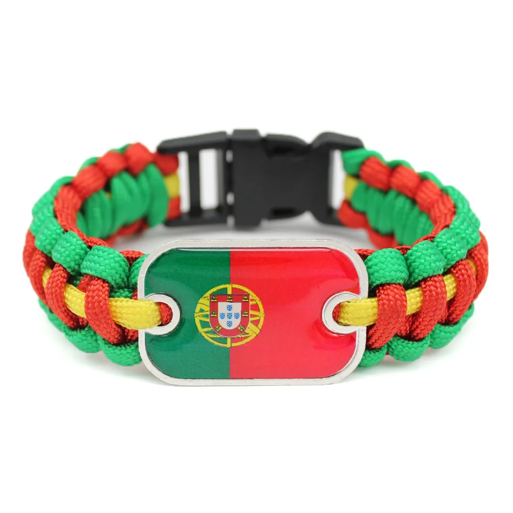 Women Men Unisex Woven Cheap AdjustableRope Handmade Team Paracord Braided USA America  National Country Flag Bracelet