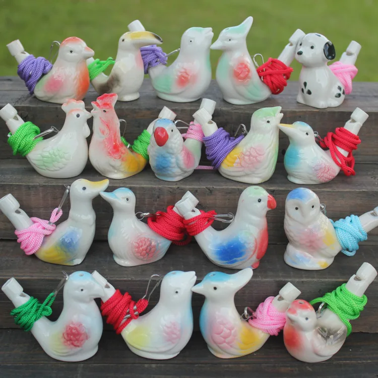 Children Music Flute Ceramic Ocarina Water Bird Whistle Multi-color Ceramic Water Bird Whistle
