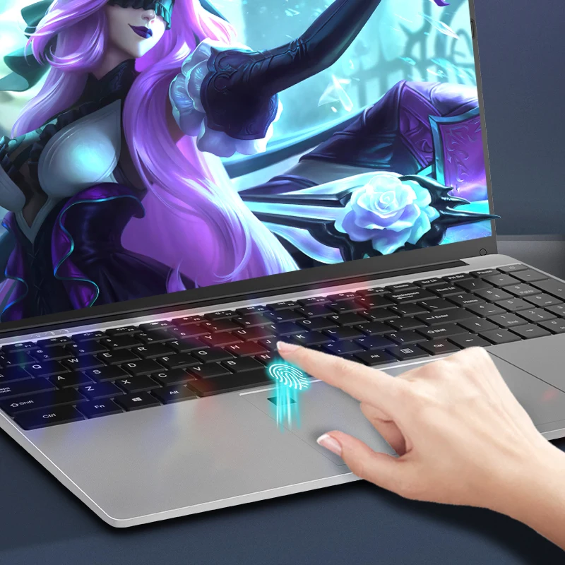 High Quality Laptops 15.6 inch AMD R5 4500U Wide Touch Pad Silver Win10 Laptop Notebook for Gaming