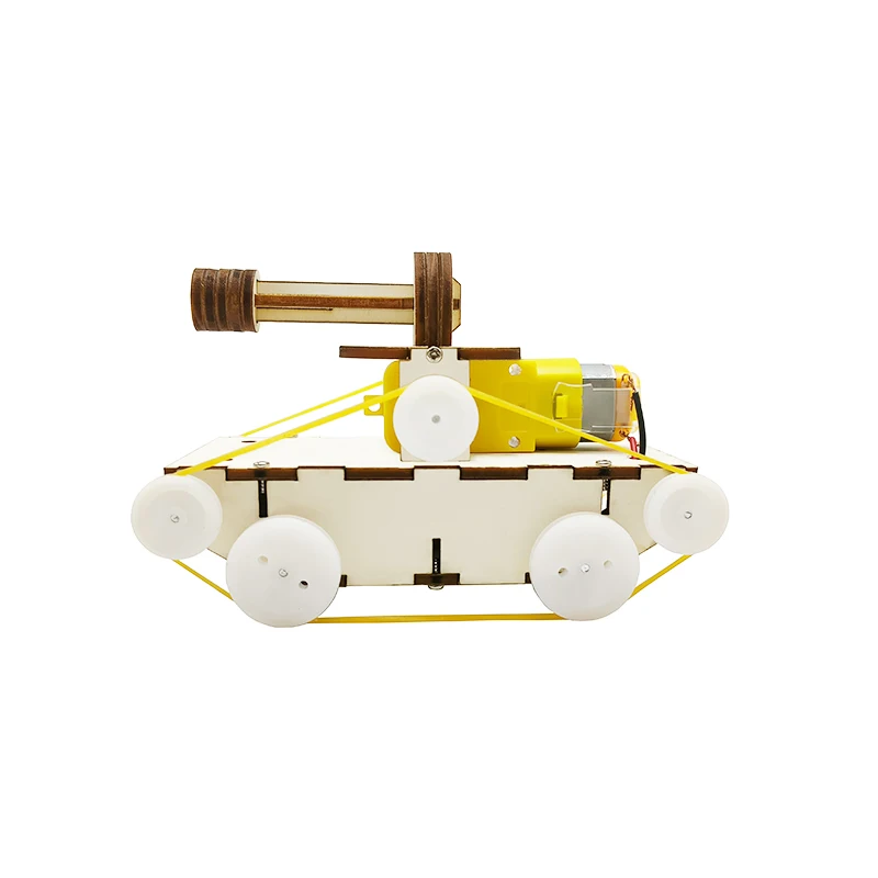 Educational Science Toy DIY Handmade Kids Creative Gifts diy wooden tank toy
