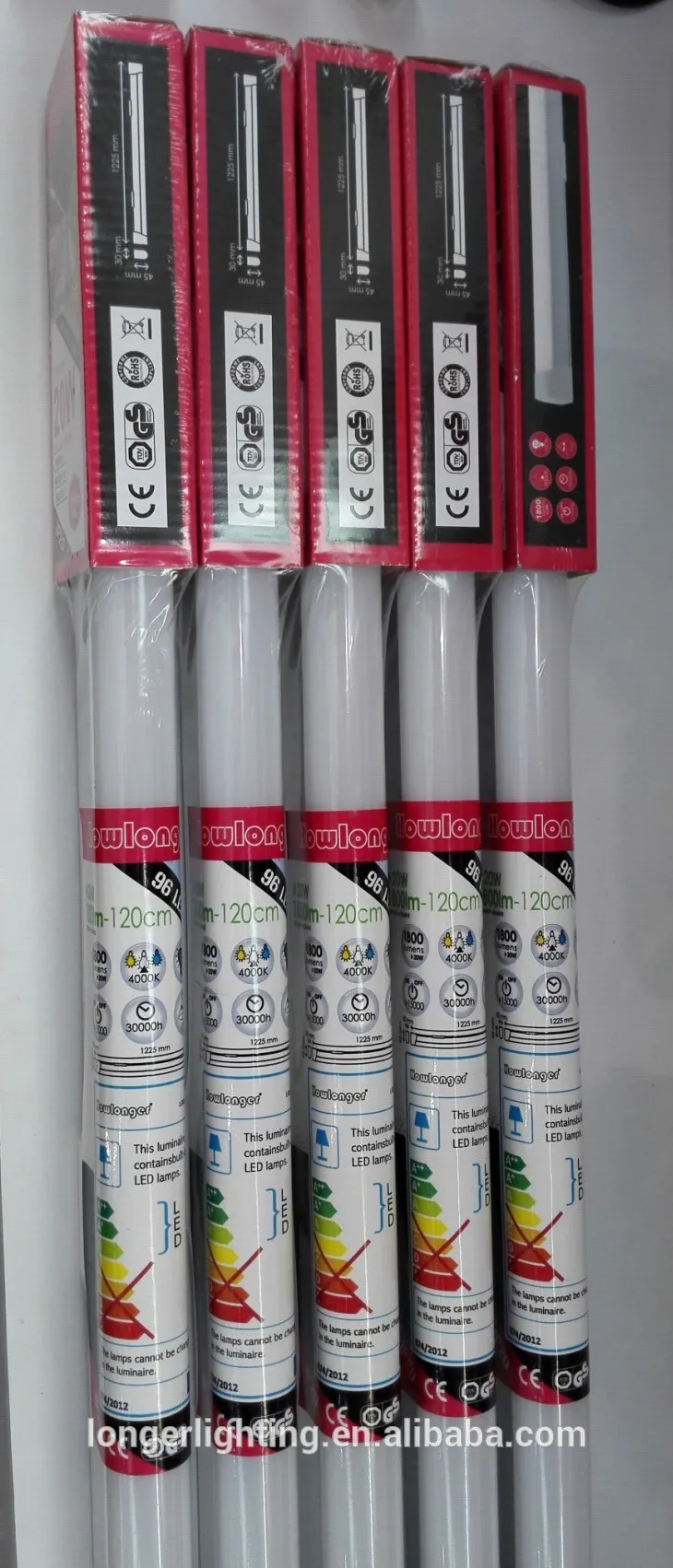 
Led batten fitting t8 fixture IP20 PF>0.5 18W led batten light for supermarket 