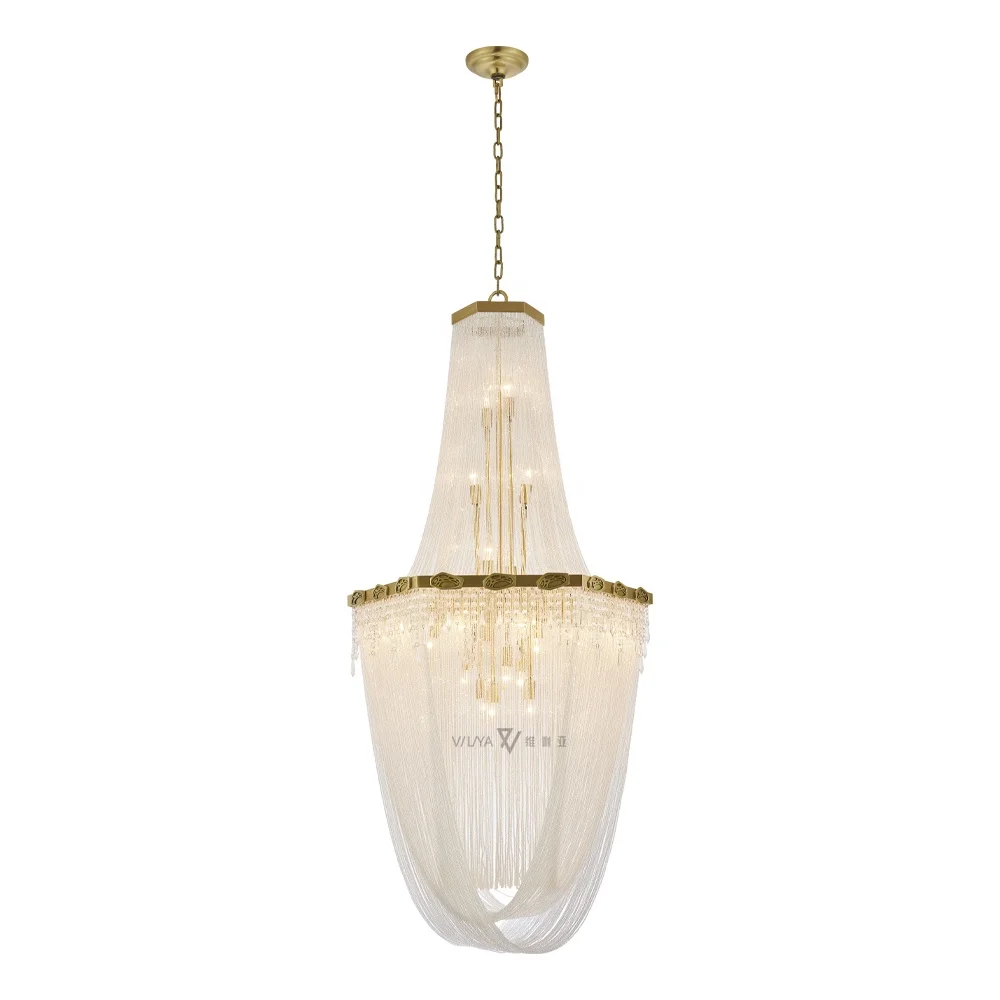 2023 Selling noble atmosphere luxury villa custom large jellyfish crystal chandelier