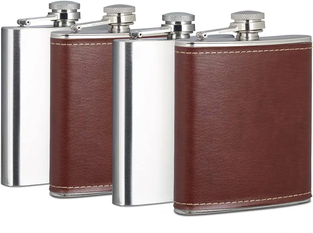 
Big Stock 6oz Portable Travel 304 Stainless Steel Alcohol Liquor Vodka Whisky Small Mini Bottle Hip Flasks 