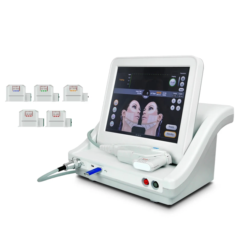Vertical 8mm 13mm smas ultrasound hifu face lift / 5 heads portable body hifu machine