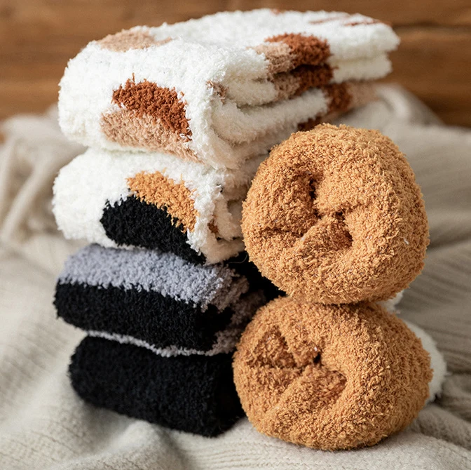 Warm Cat Socks Fluffy Soft Cat Paw Socks Winter Plush Slipper Socks