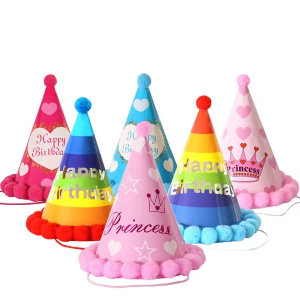 Paper hat kids birthday decoration baby shower party supplies party hats for Decoration Birthday Party Supplies