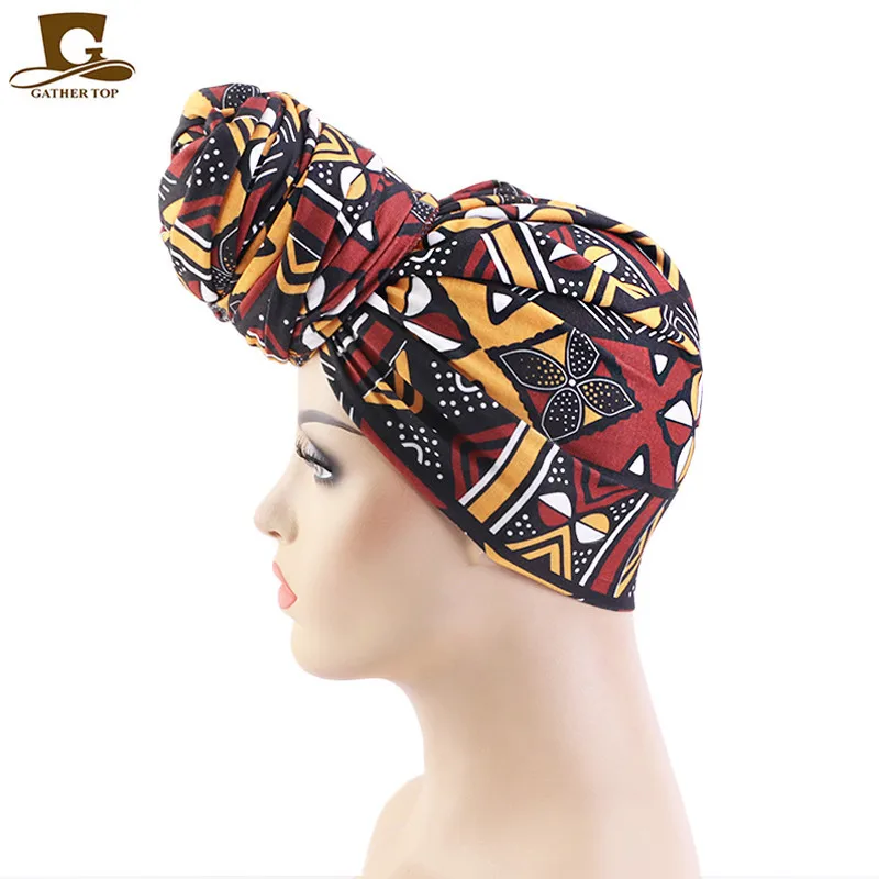 juding on ethnic print cotton scarves Wrap and knot turban hats exclusively for the WJ-27