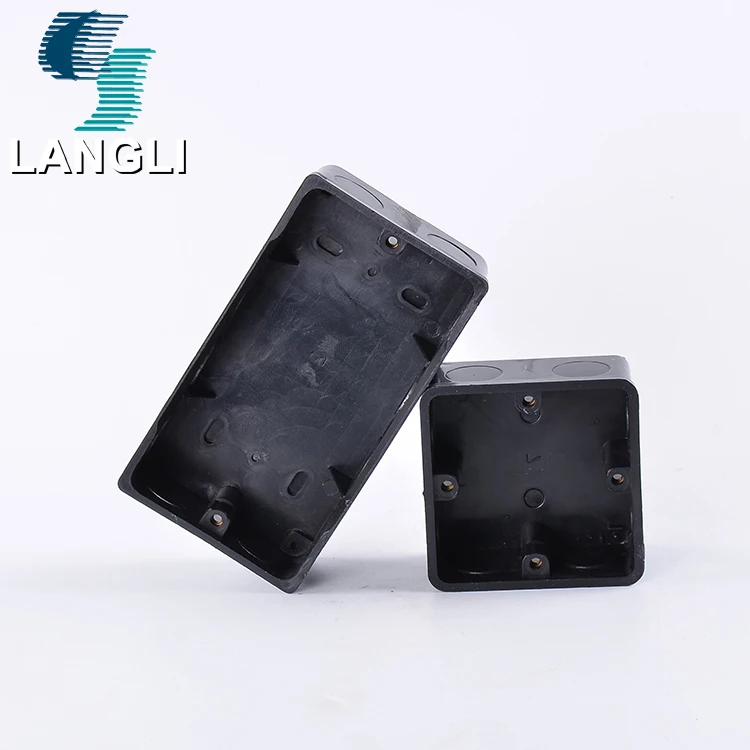 Back Outlet Surface Socket Inch Electrical Manufacturer Electric Switch Junction Frame Conduit Socket PVC Plastic 3x3 Box