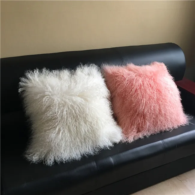 different Luxurious Sheep Skin Cushion Cover