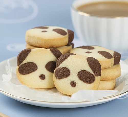 Multi-functional Automatic Panda Biscuit Making Machine Stuffed Cookies Encrusting Machine