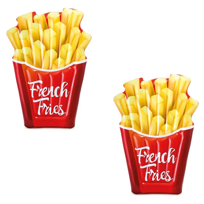 Floating Tray for Pool Floats Toys Inflatables Water French Fries Shape Inflatable Float Party