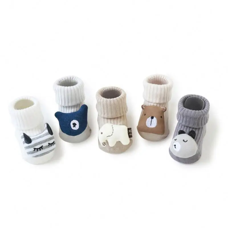 Wholesale children socks antislip baby kids winter stockings ankle