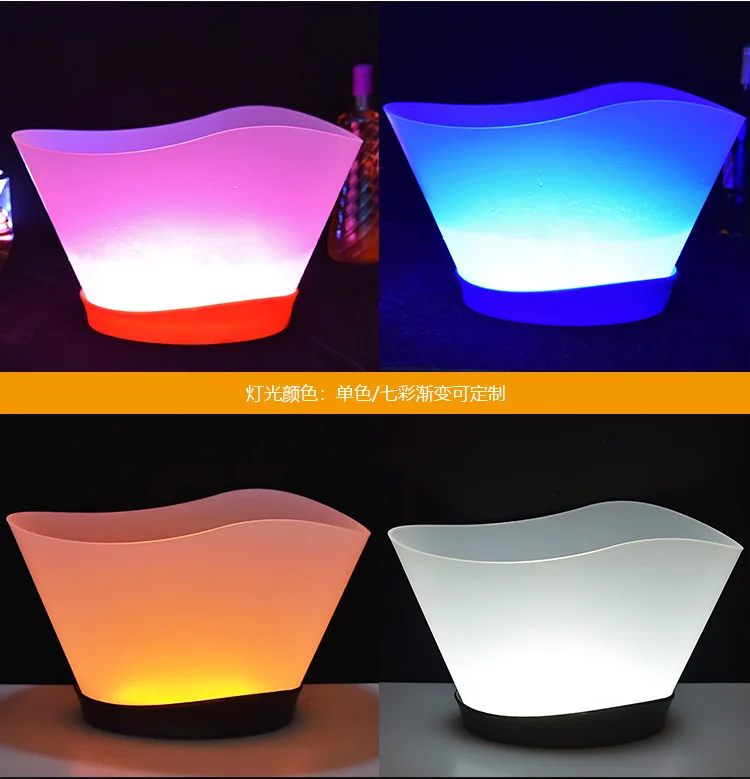 Champagne Wine Beer Container Wine Ice Bucket Ice Buckets Beverage Tubs Multi Colors Changing RGB Ice Bucket