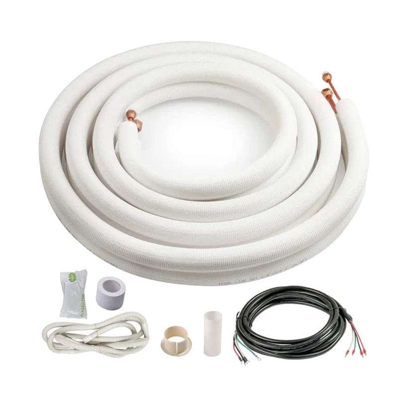1/4 5/8 двойной расклешенный набор линий hvac Изолированная труба переменного тока кондиционер медь