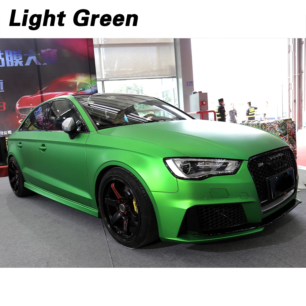 Carlas Водонепроницаемая растягивающаяся воздушная пузырьковая Бесплатная матовая Хромированная Металлическая Автомобильная виниловая декоративная наклейка