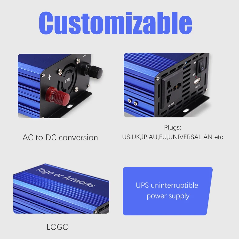 2023 Low Price New Batterie Inverter 12V 24V Off grid Solar Panels System 1500 2000 3000 watt kva Pure Sine Wave Power Inverter