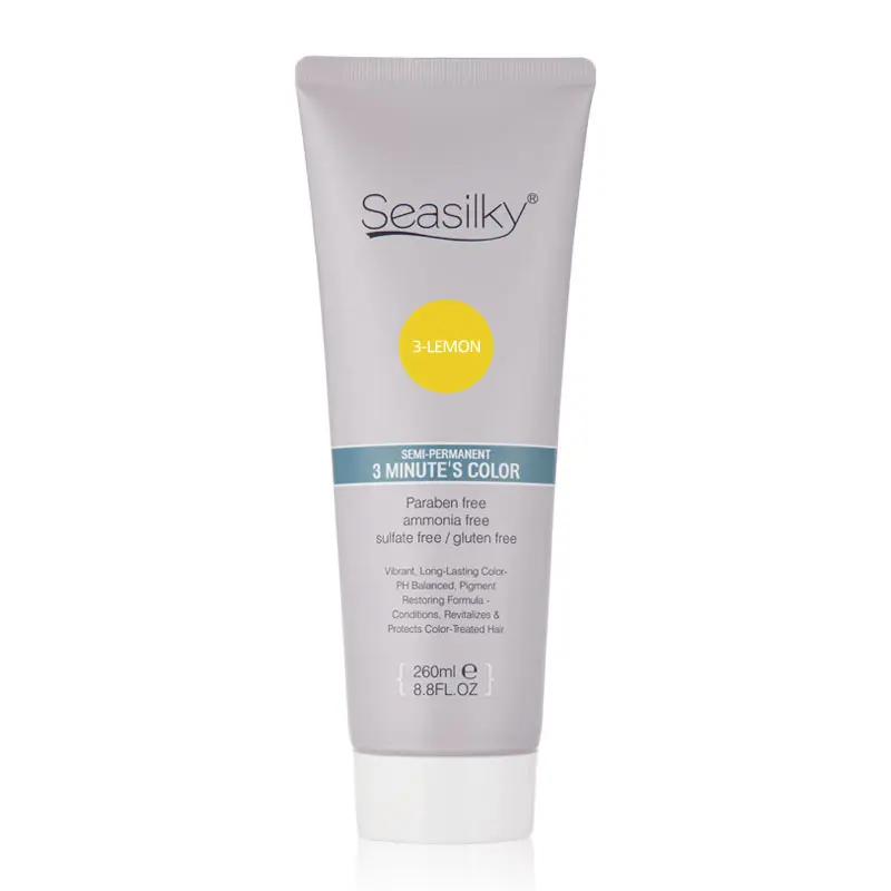 Premium Quality Semi-Permanent Lemon Color Conditioning Cream Dyeing &Nourishing Paraben-Free 260ml