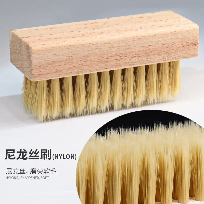 Shoe cleaner 100% natural wooden horsehair shine shoe brush /Shoe Cleaning Brush