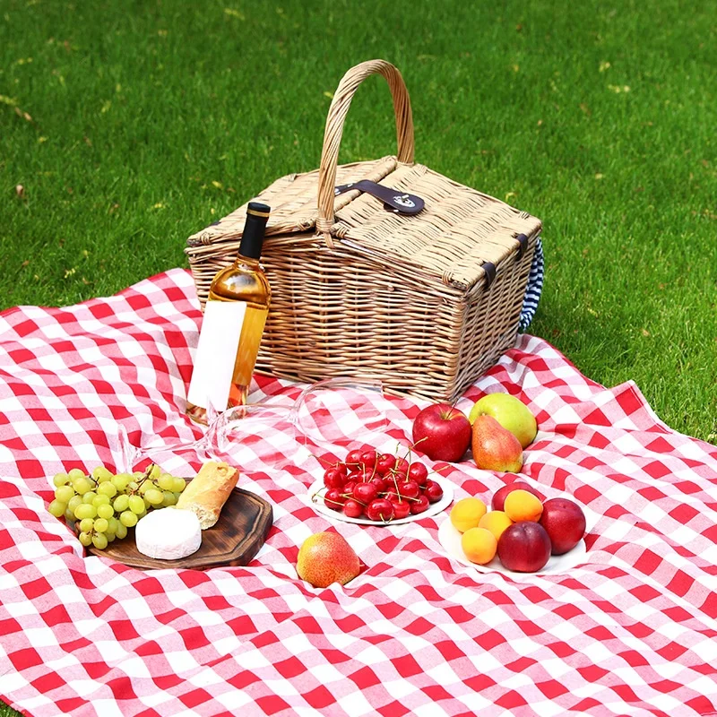 Wholesale Big Picnic Basket Wicker Picnic Basket for 4