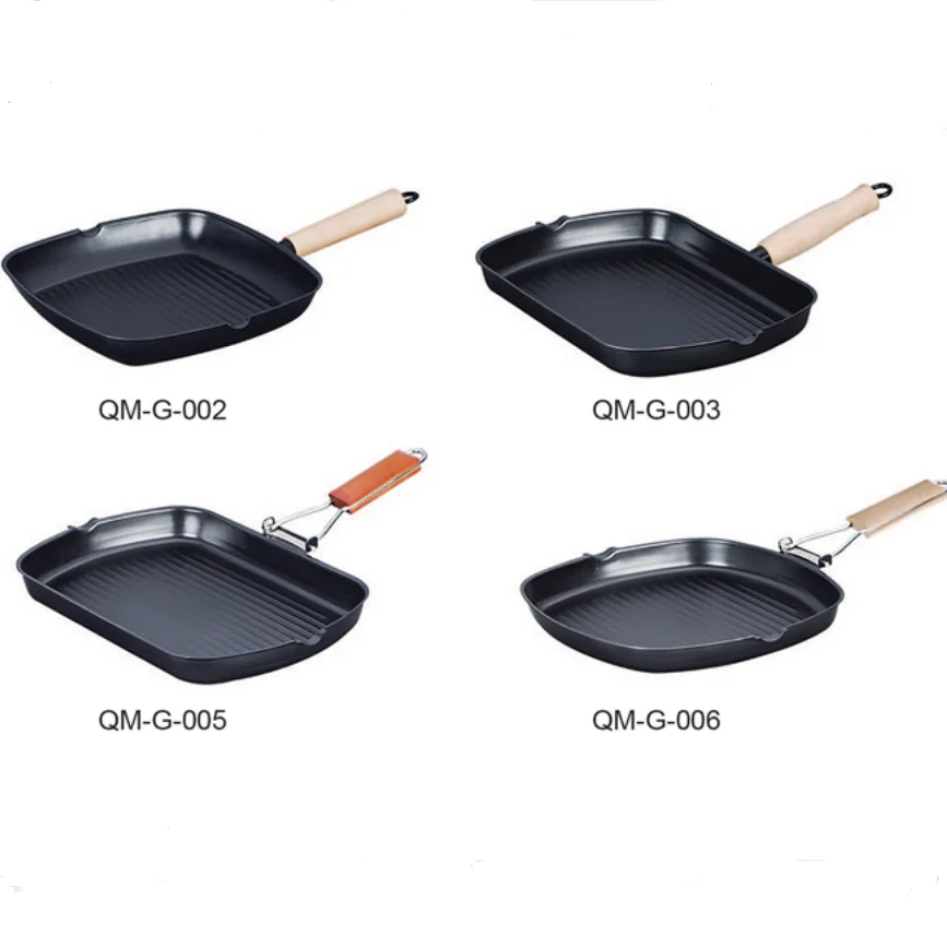 28cm marble coating carbon steel grill pan with soft touch handle