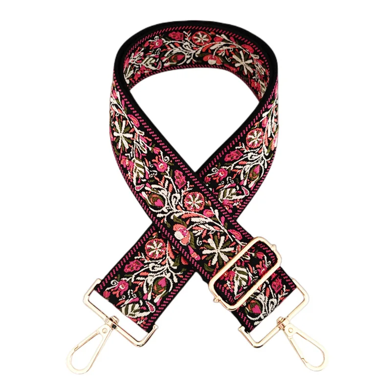 5cm Embroidery Bohemian Strap Adjustable Replacement Belt Guitar Style Crossbody Handbag Purse Straps