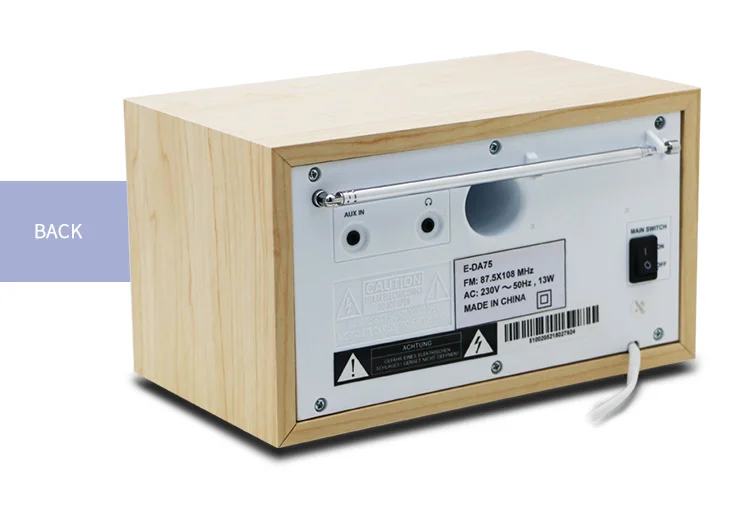 Wooden  home radio AUX-IN BLUETOOTH FM DAB Radios Built-in Mono Speaker