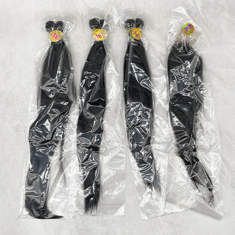 4*4 T Part Lace 6 pcs Set Straight Body Wave Curly Human Hair Blend Hair Weave Bundles For Women