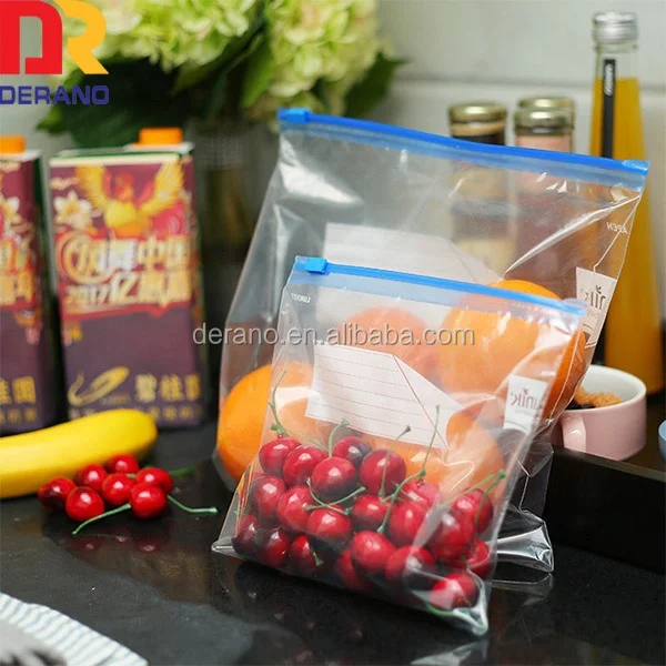 Fridge keep fresh preservation sealed fruit storage vegetable cold self sealing food grade zipper slider bag