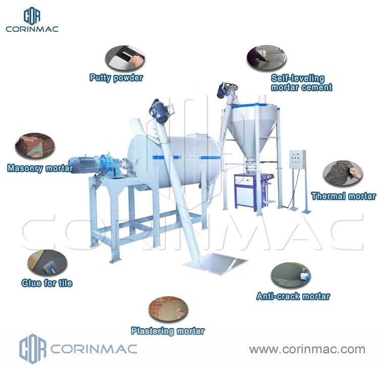 dry mix fly ash concrete mortar machine for lime mortar/ small easy simple hand mortar mixer for personal investment CORINMAC