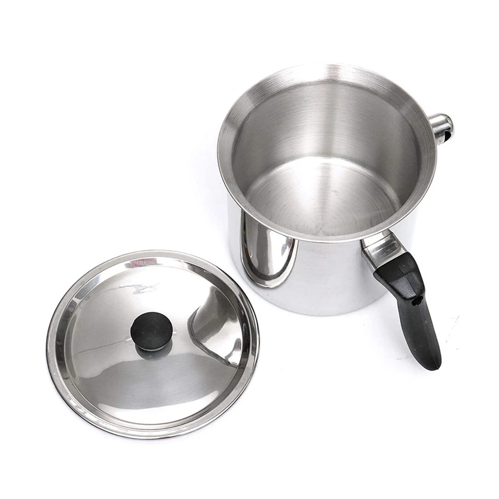 Bee Wax Melting Pot Stainless Steel Pouring Pot Beekeeping Tools Set Double Boiler Heat-Resistant Handle Designed Pitcher
