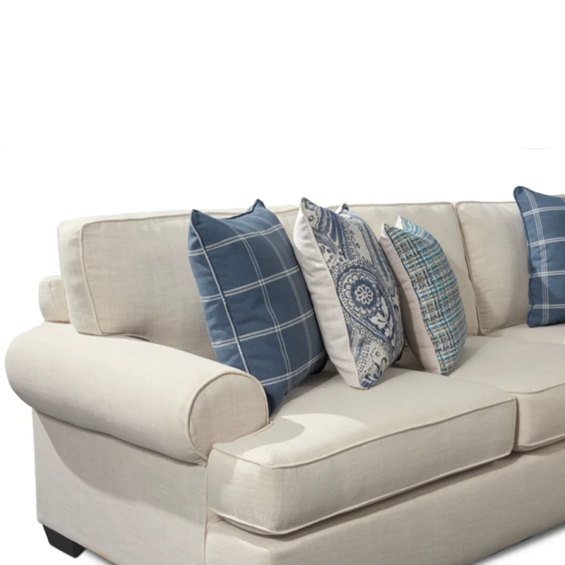 Manufactory 2-Piece Large Sectional Living Room Modern Seating High Quality Linen Couch Vintage Sofa Villa Sofa Set