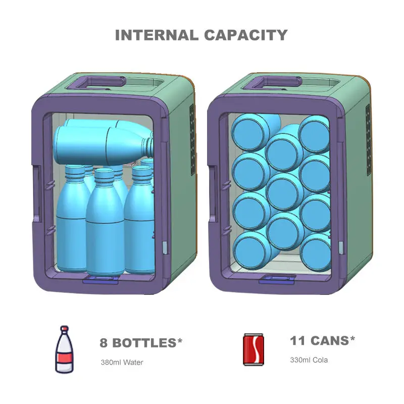 Hot 10L/15L DC 12V 12 volt AC 110V 230V Small Refrigerator Custom 10 Liter Hotel Mini Bar Fridge