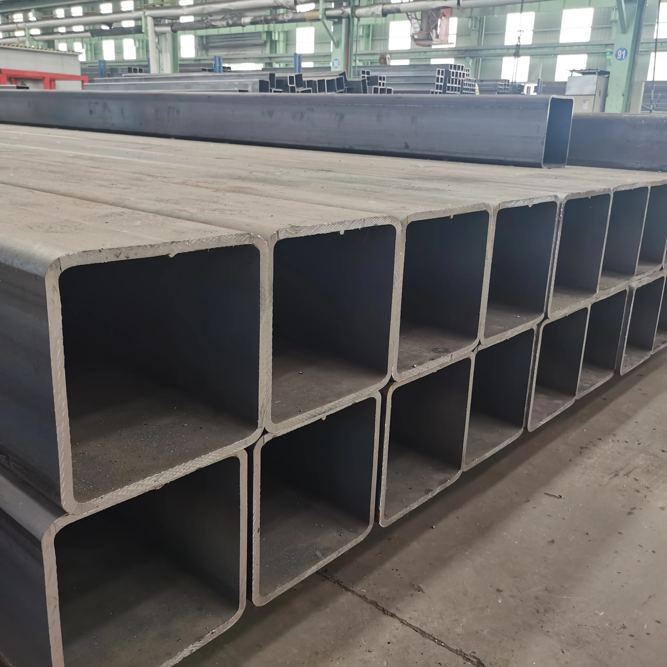 Горячая распродажа индивидуальные ASTM A53 A36 A106 Sch40 Q195 Q235 Shs Rhs JIS DIN En острые края полые стальные трубы из углеродистой стали