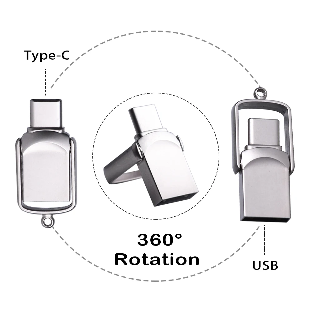 jaster cheap price usb c 3.0 flash drive 8gb metal pendriv 2 in 1 flash memory for printing logo type-c USB Stick