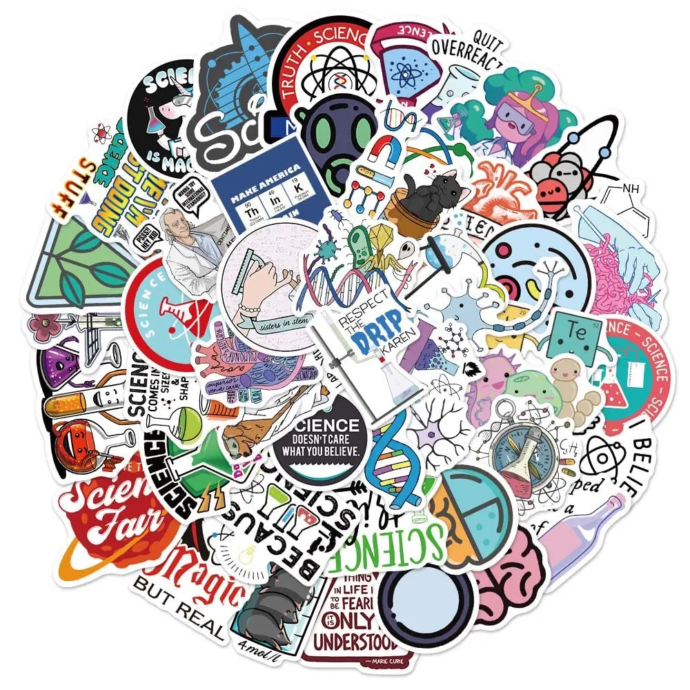 100 pcs Science Pack, Chemistry, Biology, Physics, Science Classroom Decor for School Teachers Students Science Experiment