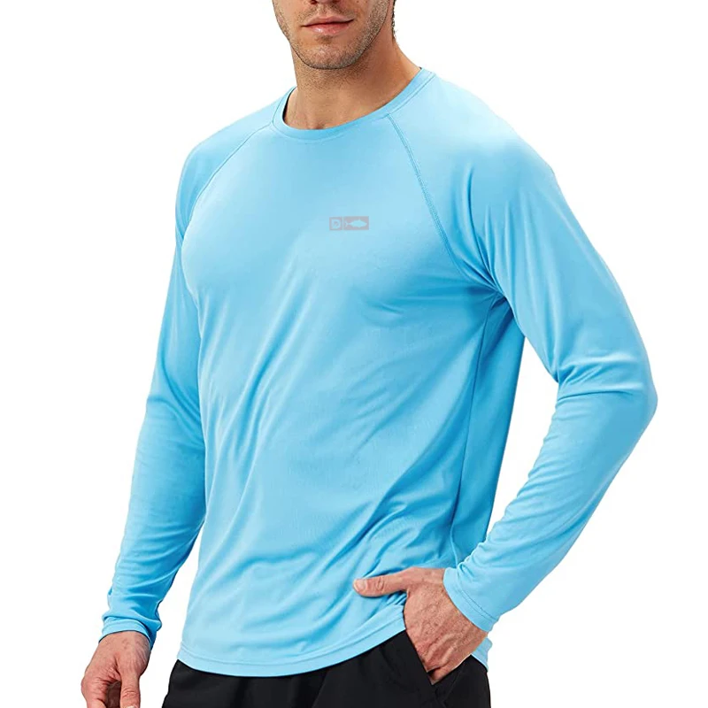 Купальный костюм с защитой от ультрафиолета 50 +, защита от ультрафиолета, одежда для защиты от солнца с капиллярами для отвода влаги из полиэстера и спандекса для мужчин с длинным рукавом сетки от ультрафиолетовых лучей рукава рубашки сыпь гвардии рубашк