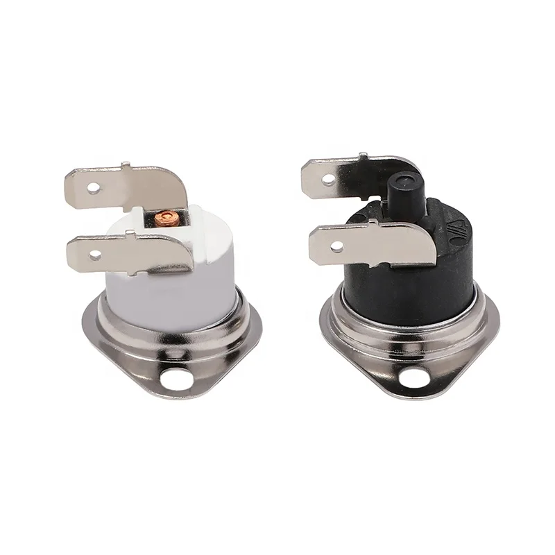 KSD301 Bent Foot Snap-Action Fixed Temperature Thermostat Ceramic Housed for Heater Over-Temperature Control and Protection