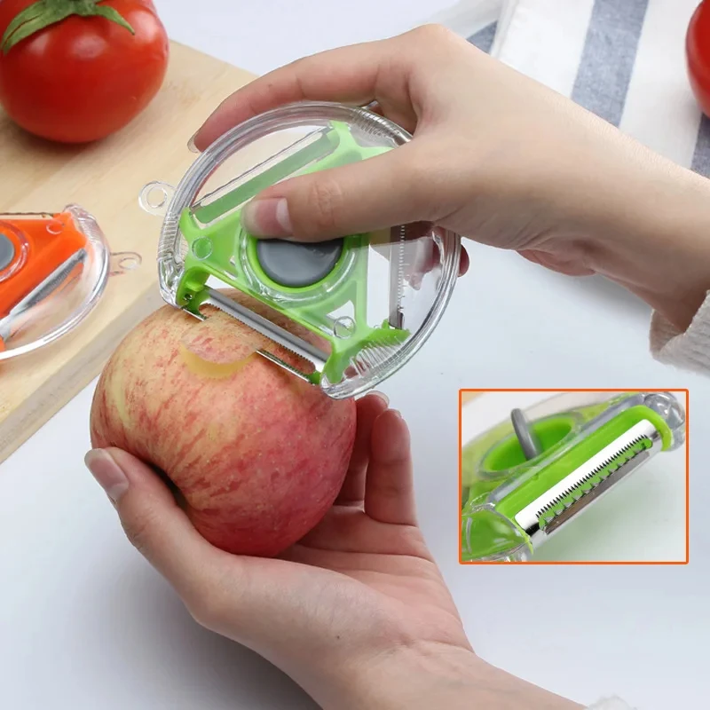 Kitchen 3 in 1 Multi-purpose Rotary Peeler Stainless Steel Potato Peeler Slicer Grater Fruit Peeler Vegetable Shredder