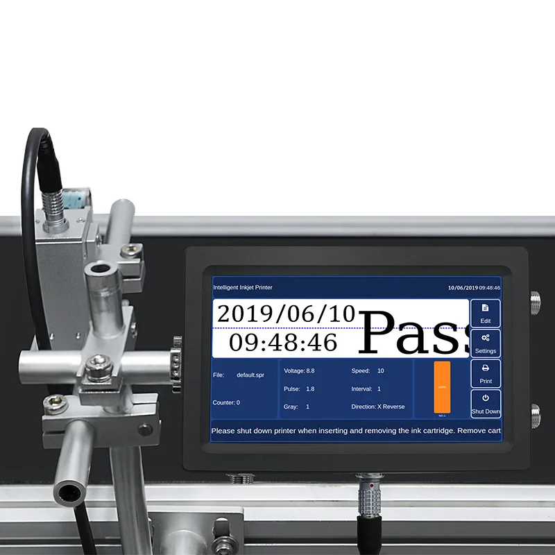 online inkjet printer TIJ 2.5 date inkjet printer for Automatic production line coding marking Food grade ink jet cartridge