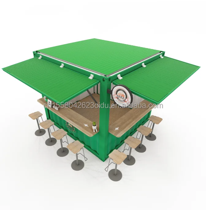 Custom Made Mobile Store Pop Up Cafe Bar 10ft and 20ft Movable Shipping Container Coffee Shops for sale