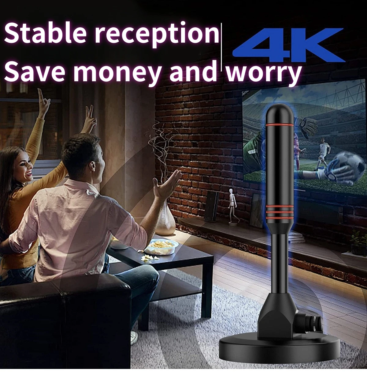 High Gain Indoor Outdoor TV Antenna 360-degree reception DTMB Digital IEC F MCX TV Antenna For Tv