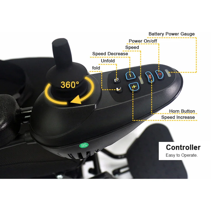 Медицинская поставка автоматическая легкая складная инвалидная коляска Silla de Ruedas с электроприводом дистанционным управлением
