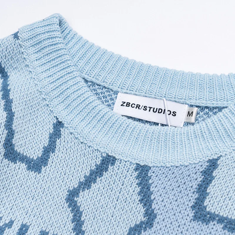 Мужское осенне-зимнее пальто 2021, повседневный Свободный пуловер с круглым вырезом для пар, мужской свитер на Рождество