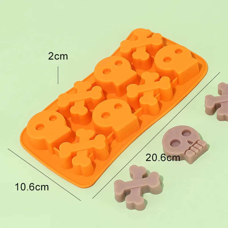 Halloween Baking Mold DIY Silicone Cookie Mold 6 Hole Pumpkin Head Jelly Chocolate mold