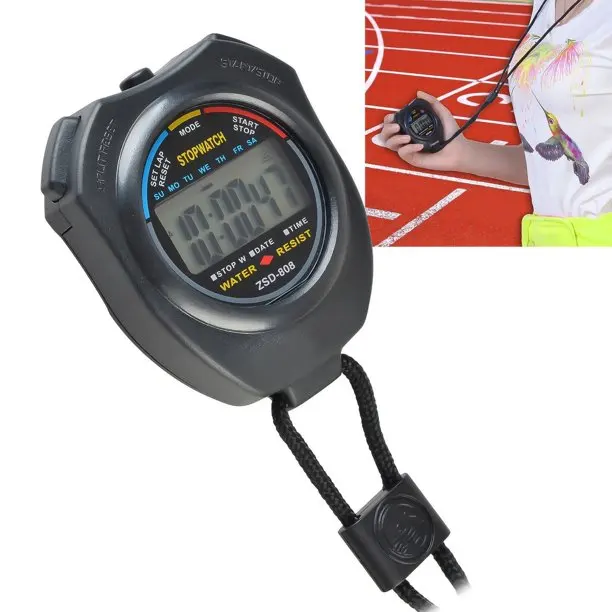 Sports Stopwatch Timer Digital Stopwatch With Clock Calendar Alarm Shockproof Stopwatch for Running