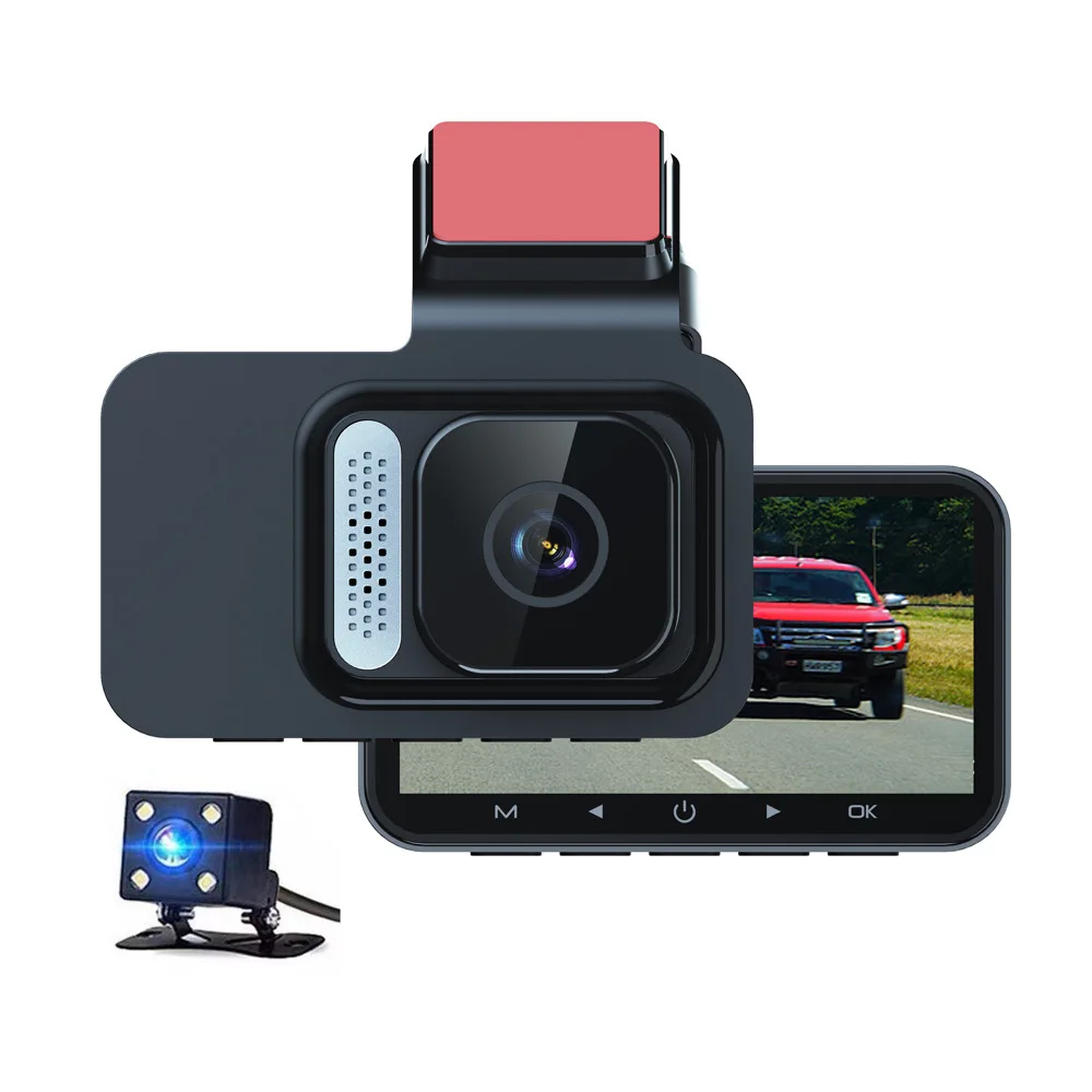Dual Channels Front and Back Vehicle Video Recorder 3.0 Inch Screen WIFI GPS Dash Cam Car Dvr with APP